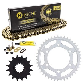 NICHE Drive Sprocket Chain Combo for Yamaha YZF R1 Front 16 Rear 43 Tooth 530VM-X X-Ring 114 Links