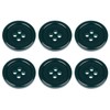 Pack of 6 Dark Green Sew on 18mm Round Buttons