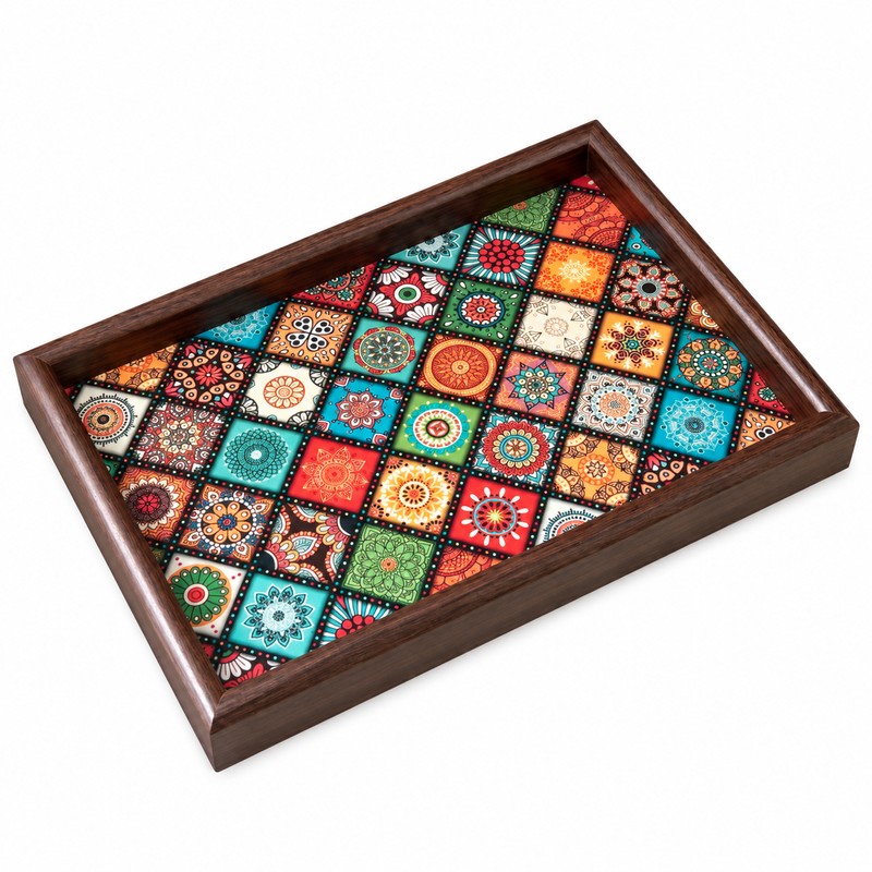Wooden Tray for Snacks & Key Storage – Handmade 30