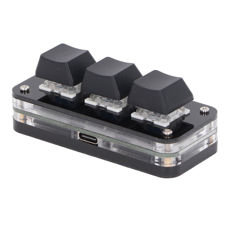 3 Key Mini Keypad Industrial USB Customized Blue Switch Programmable