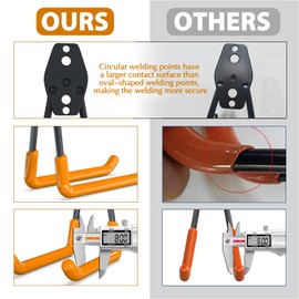3-H Garage Wall Hooks 20 Pack, Garage Hooks Heavy Duty with Extra Welding Spots, Garage Organizer for Garden, Lawn, Chairs, Ladders, Weed Eater, Shovel(Orange​)