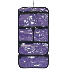 Dream Duffel Hanging Accessory Roll for Competition & Travel, Jewelry, Toiletry, & Cosmetic Bag, Purple Monochrome Leopard