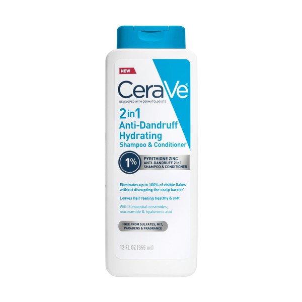 CeraVe 2 In 1 Hydrating Anti Dandruff Shampoo And Conditioner,