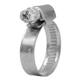 VARIOSAN Hose Clamp Set 13620, 10 Pieces, Clamping Range 16-27 mm, Band Width 9 mm, W4 (Stainless Steel / V2A)