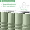 Dynamene Sage Green Fabric Shower Curtain, Tufted Chenille Striped Textured