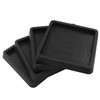 Piutouyar 2.5 Inch Square Furniture Coasters, 4 Pcs Black Rubber