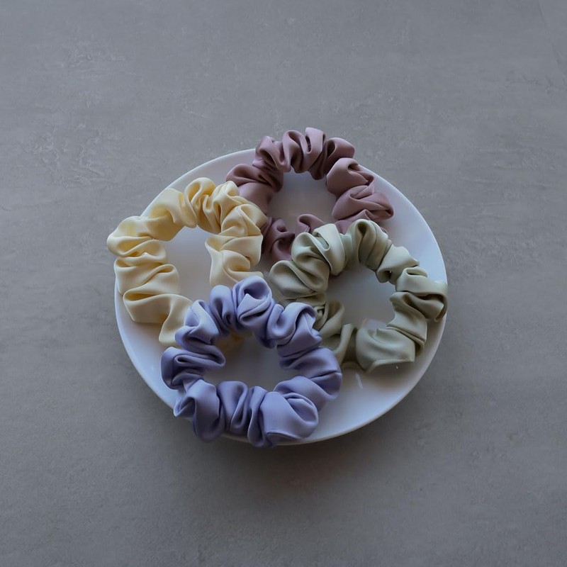 JewelVOX Scrunchie, Hair Elastic, Hair Accessory, Women's, Satin, Plain, Simple,