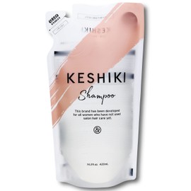 Keshiki Shampoo Refill, 14.2 fl oz (420 ml) Salon Introduction Edition (Beauty Salon, Amino Acid, Good Scent, Beauty Essence, Naturally Derived Ingredients), Soap 1 Pack