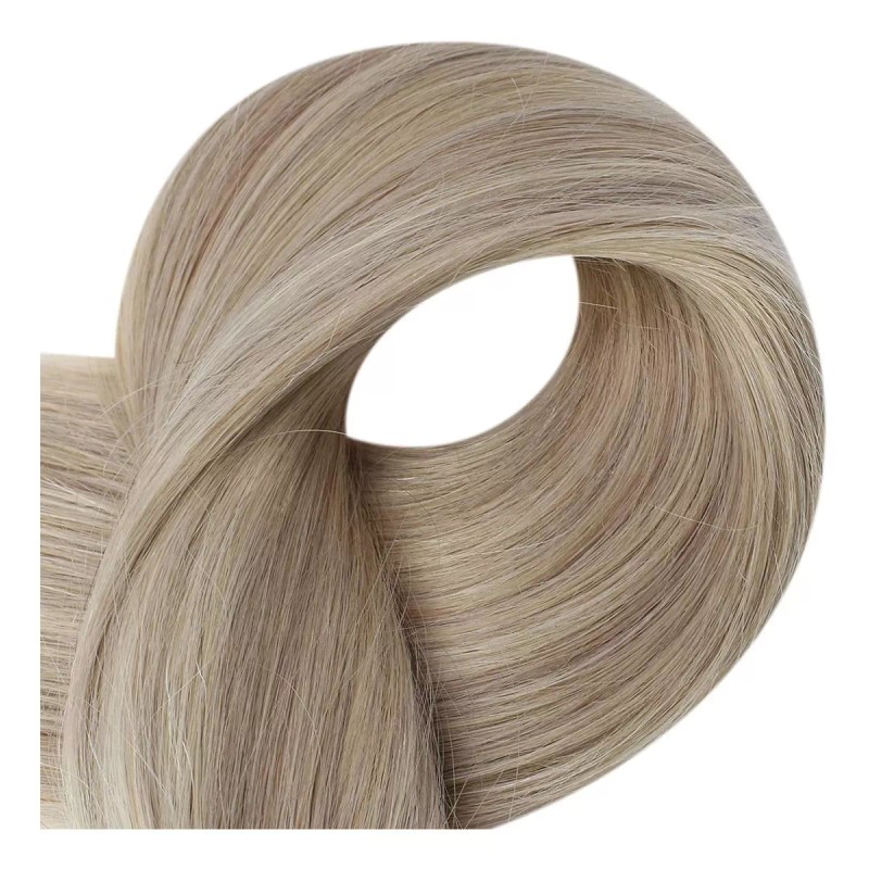 Fshine Extensiones De Cabello Humano 50gr 14in 18 Ash Blonde