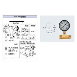 KAKUDAI 649-803 Water Pressure Tester for Dynamic Water Pressure Measurement