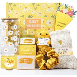 Gifts for Women, Unique Birthday Gifts for Women, Sunflower Pamper Gifts for Her, Best Friend Birthday Gift, Self Care Get Well Soon Gifts for Best Friends, Mum, Wife, Sister