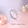 Inspirational Jewelry 925 Sterling Silver Engraved Faith Hope Love Cubic