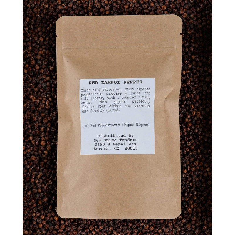 Organic Kampot Red Peppercorns | Zen Spice Traders - Rare