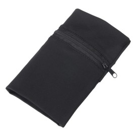PATIKIL 6" x 4" Wrist Pouch Sports Wrist Wallet with Zipper Pocket Perfect for Running, Jogging, Hiking, Cycling, Yoga, Black