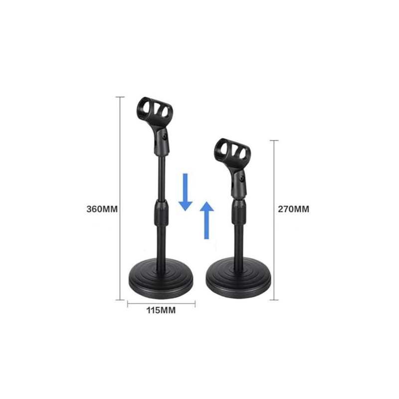 MEISO Soporte para Micrófono Ajustable de Escritorio, Soporte Multifuncional para