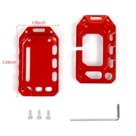 JeCar Key Fob Cover Case Key Holder Shell for 2018-2023 Jeep Wrangler JL JLU Gladiator JT (Red)