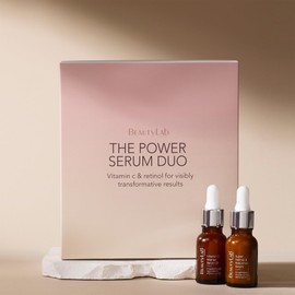 BEAUTYLAB Power Serum Duo Gift Set, Vitamin C Intense & Super Retinol Bakuchiol Serum, Luxurious Skincare Set for Women, Minimises Wrinkles & Enhances Radiance, Gifts for Women