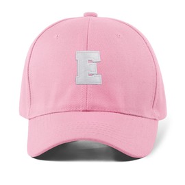 Girls Baseball Cap Adjustable Kids Snapback Trucker Cap Cotton Girls Baseball Cap Sun Hat for Travel School Outdoor Sports Letter E