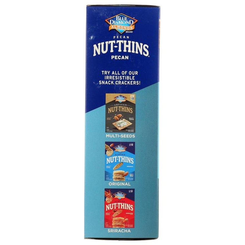 Blue Diamond Nut-Thins Pecan Nut & Rice Cracker Snacks 4.25