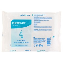 esemtan Schülke Wash Mitts Pack of 10 | Wash Mitts for Cleaning and Care of the Skin | Ready to Use | with Nourishing Allantoin and Pleasantly Fresh Fragrance