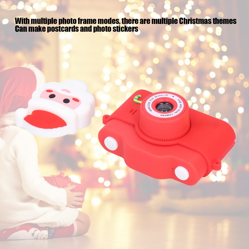 Kids Camera Santa Claus Video Dual Camera Music Cartoon USB
