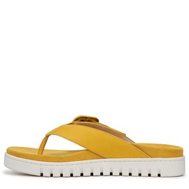VIONIC Women's Uptown Marin Flip-Flop, Daffodil Nubuck, 9.5
