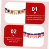 jojofuny 2sets USA Patriotic Bunting American Independence Day Banner Love
