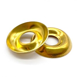 (100 Pieces) 1/4" Brass Finishing Cup Washers