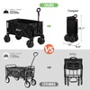 PORTAL Collapsible Folding Utility Beach Wagon Carts Heavy Duty with