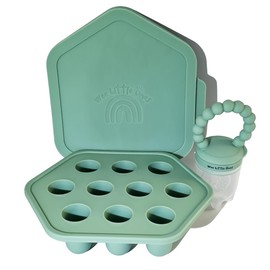 Wee Little Ones Premium Silicone Baby Fruit Feeder Pacifier – Includes Freezer Tray and Popsicle Molds for Teething Relief. Safe Infant Self-Feeding Baby Food Feeder. Perfect for Young Ones!