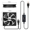euroharry USB Ventilator,120MM Lüfter,Mit 3-Gang verstellbarem 5V/0.3A USB-Lüfter,mit einer modernen