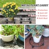 lucpur 3 Pack Metal Plant Caddy with Wheels 13.5 Inch