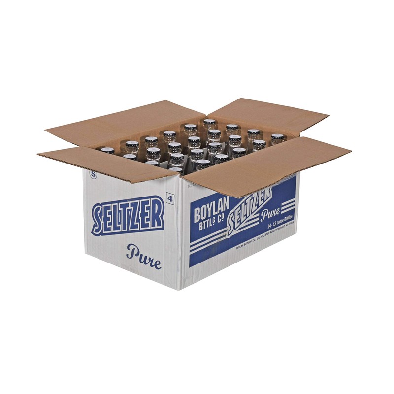 Boylan Bottling Classic Seltzer, 12 oz (24 Glass Bottles)