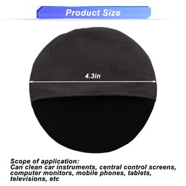 Osilly Car Screen Cleaner Cloth, Microfiber Vehicle Screen Cleaning Pad, Foldable Touch Screen Cleaner Cloth for Dashboard LCD Display, Universal Automotive Interior Cleaning Accessories (Orbicular)