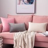 Miulee Set of 2 Velvet Cushion Covers, Flange, Wrapped Edge
