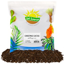 Soil Sunrise Christmas Cactus Potting Soil Mix (8 Quarts) Custom Blend for Xmas, Easter, and Thanksgiving Cactus Tropical Indoor Houseplants