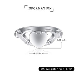 Cremation Jewelry Urn Ring for Ashes for Women Finger Ring Keepsake Memorial Jewelry for Hold Loved Ones Ashes