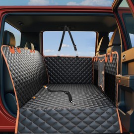 Back Seat Extender for Dogs,Dog Car Seat Cover for Back Seat with Hard Bottom Holds 500 lbs,Car Seat Protector,Waterproof Extender for Dogs,Pet Bed for Full Size F150/RAM1500/Silverado Crew Cab Pickup