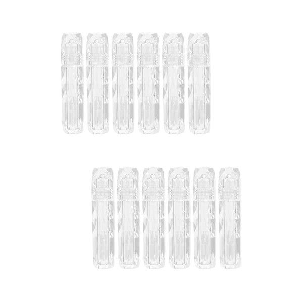 Ipetboom Clear Container 12 Pcs Transparent Lip Gloss Tube Vial