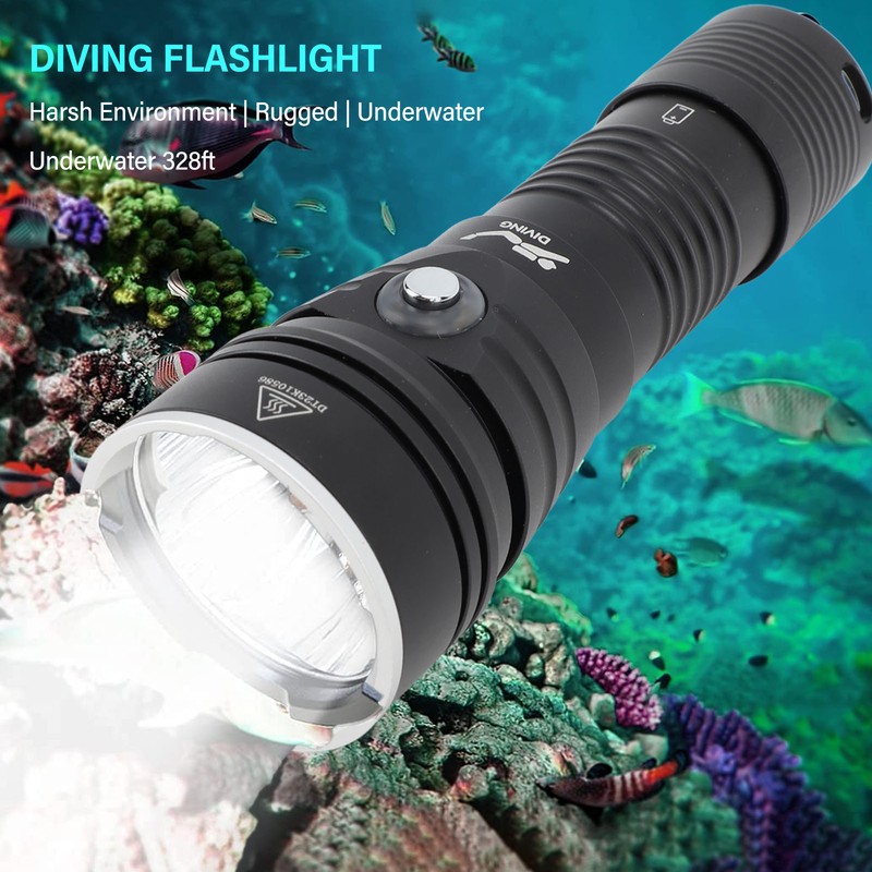 Scuba Diving Flashlight 3000LM IPX8 Waterproof Dive Light Underwater 328ft