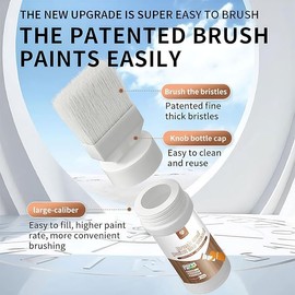 6.35 fl oz Wood Touch-Up Paint for Doors, Cabinets, Furniture & Metal Surfaces | Multi-Surface Scratch Repair | Quick-Drying Formula | Easy Application (white)