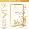 24 Pack Gold Acrylic Sign Holder, Gold Picture Frames Double