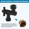 Hibbent All Metal Shower Head Elbow Adapter, 360 ° Adjustable