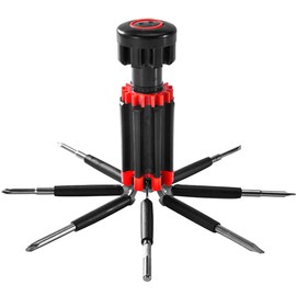 ANCLLO 8 in 1 Multifunction Screwdriver with Light, Foldable Design for DIY Maintenance Steel