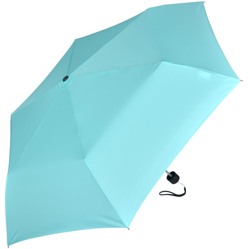 doppler Pocket Umbrella Fibre Havana Plain, aqua blue, 90 cm,