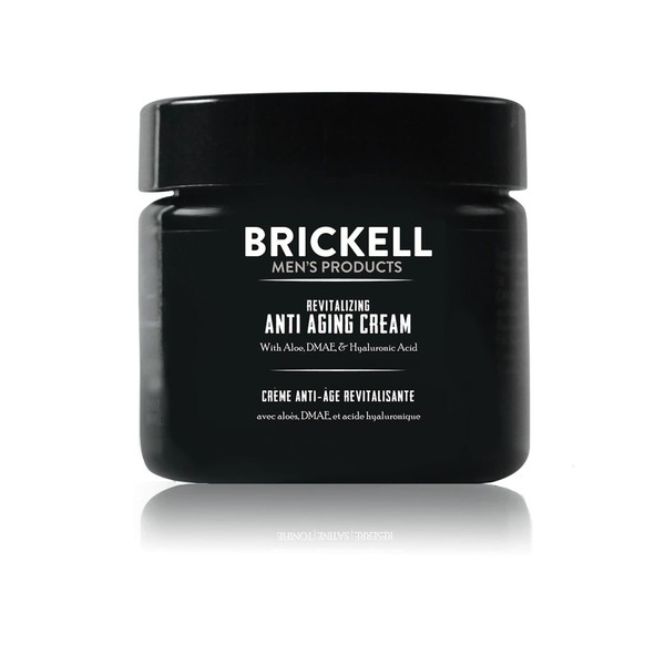 Brickell Men's Revitalizing Anti-Aging Cream For Men, Natural and Organic Anti Wrinkle Night Face Cream To Reduce Fine Lines and Wrinkles, 59 mL, Scented
