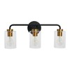 Robert Stevenson Lighting Kendrick - Metal and Glass 3-Light Vanity