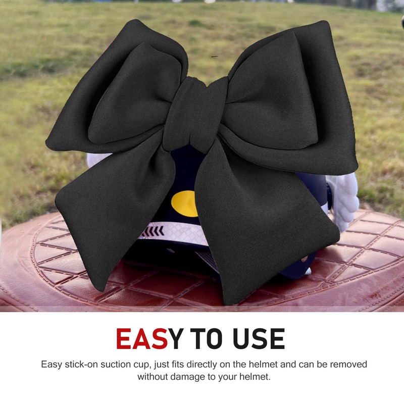 Downhill 1 PC Motorcycle Bow Helmet, Cute Bow Detachable Helmet