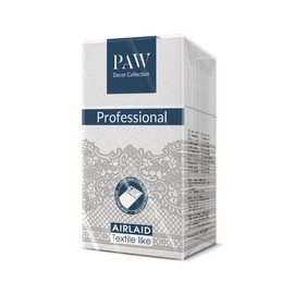 PAW - Airlaid Napkins - Fabric-Like (1/8 Pocket) I Pack of 25 I Ideal for Weddings, Christenings, Communion, Birthdays I Fabric Napkins - Ornament, Silver I Colour: Royal Lace (Silver)