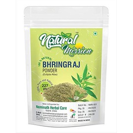 Natural Mission 100% Natural Bhringraj Powder (Eclipta Alba) - Promotes Healthy Hair Growth (227 Grams (0.5 lb) 8 ounces)